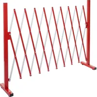 MCW Absperrgitter B34 Scherengitter Zaun Schutzgitter ausziehbar Alu Rot-Weiß