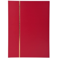 Exacompta 26133E Premium Briefmarken-Sammel-Album Classic mit 16 Seiten bordeaux
