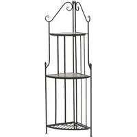 Siena Garden Eckregal Prato 140 cm Schwarz