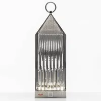 Kartell Lantern LED-Tischleuchte, rauchgrau IP54