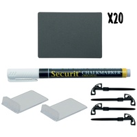 Securit Kreidetafelschild DIN A8, schwarz, 20er Set