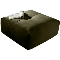 KAWOLA Hocker PALACE Polsterhocker velvet oliv