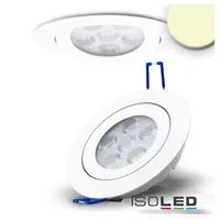 ISOLED LED Einbaustrahler, weiß, 15W, 72°, rund, warmweiß, dimmbar