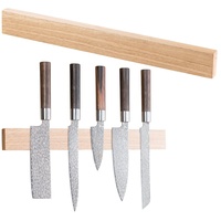 Rosenstein & Söhne Durchgehende Magnet-Messerleiste, aus echtem Hevea-Holz, massiv,