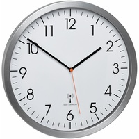 TFA Wanduhr, 60.3527.55, Wand- /Tischuhr Rund silber,