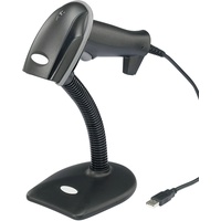 Renkforce LS6300E USB-Kit, mit Standfuss (1D-Barcodes), Barcode-Scanner, Schwarz