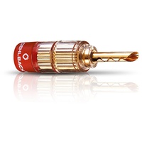 Oehlbach 3021 Lautsprecher-Steckverbinder Stecker, gerade Rot, Schwarz