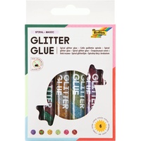Folia Klebestift Glitter Glue Spiral 6 x 10,5 ml