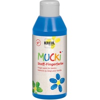 Kreul 28404 - Mucki leuchtkräftige Stoff - Fingerfarbe, 250