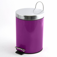MSV Kosmetikeimer Violett Mülleimer Treteimer Abfalleimer - 3 Liter