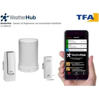 TFA - Starter-Set Regen +Temperatur WeatherHub 31.4004.02 - weiß