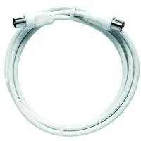 Axing Anschlusskabel IEC axialer Stecker/Kupplung 1,5 m Weiß