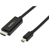 Startech Mini-DisplayPort-auf-HDMI-Kabel – Mini-DisplayPort-auf-HDMI-Adapterkabel mit integriertem Computer-Monitor-Kabel – Schwarz