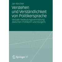 Springer Verstehen und Verständlichkeit von Politikersprache