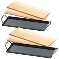 Rosenstein & Söhne 4 Zedernholz-Grillbretter für Holzkohle- & Gasgrills,