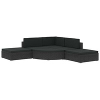 VidaXL Garten-Lounge-Set 6-tlg. schwarz 46752