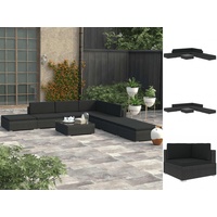 VidaXL 8-tlg. Garten-Lounge-Set mit Auflagen Poly Rattan Schwarz