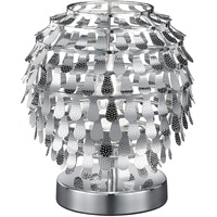 Trio Design Tisch Leuchte Chrom Blätter Schnur Schalter E14
