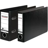 Falken Ordner DIN A5 quer 80mm Hartpappe schwarz