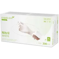 Medi-Inn Nitril white Einmalhandschuhe Puderfrei Big Box Fabauswahl(weiß,XL (9-10),2000