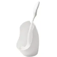 Haug Bürsten WC-Garnitur modern MIT RUNDBÜRSTE #6420, WEISS