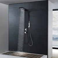 VidaXL Duschpaneel-System Aluminium Mattschwarz