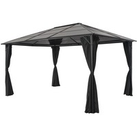 VidaXL Gartenpavillon 3 x 4 m inkl. Seitenteile schwarz 