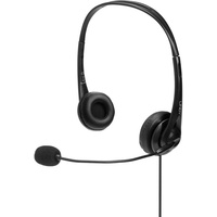 Lindy Headset, kabelgebunden mit USB-Anschluss Typ A und In-Line-Steuerung,