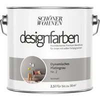 Schöner Wohnen Designfarben 2,5 l dynamisches platingrau