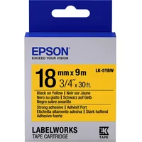 Epson LK-5YBW Beschriftungsband, 18mm schwarz/gelb (C53S655010)