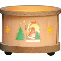 Richard Glässer GmbH Seiffen Teelichtlaterne aus Holz, Weihnachtsmann, Glässer