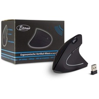 Inter-Tech Eterno KM-206R kabellose ergonomische Vertikal-Maus für Rechshänder schwarz,