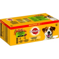 PEDIGREE Portionsbeutel Megapack mit 4 Varietäten in Sauce 40