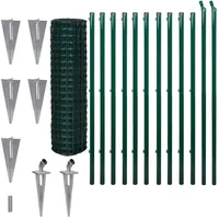 VidaXL Gitterzaun Gartenzaun Zaunsatz Maschendraht 25 x 1,5m