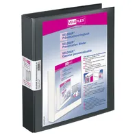 Veloflex 10 VELOFLEX VELODUR® Präsentationsringbücher 2-Ringe schwarz 4,6 cm