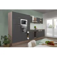 Respekta Küchenzeile Oliver 370 cm Grau