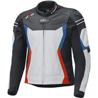 Held Street 3.0, Motorrad Lederjacke, weiss-rot-blau, Größe 48