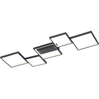 Trio Leuchten LED Deckenleuchten Sorrento 627710532, Metall Schwarz matt,