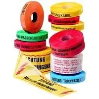 Kelmaplast Trassen-Warnband 250 m Acht. Niederspannungskab. gelb