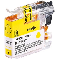 IColor Tinten-Patrone für Brother-Drucker (ersetzt LC-123Y), yellow (gelb)