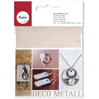 Buttinette Rayher 22655000 Deco-Metall Set, 9x9cm, kupfer/gold/silber, SB-Btl 6Bl