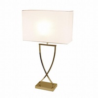 By Rydens By Rydéns Tischleuchte Omega Tischlampe messing/weiß Höhe