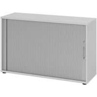 Hammerbacher 1732S Rollladenschrank lichtgrau, silber 1 Fachboden 120,0 x