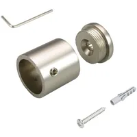 LIEDECO Wandbefestigung LIEDECO Gr. 1, silber (chromfarben, matt), Ø:1,6cm,