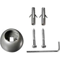 LIEDECO Wandlager Ø20mm für Gardinenstangen Landhaus silber-matt