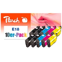 Peach 10er-Pack Tintenpatronen kompatibel zu Epson No. 18,