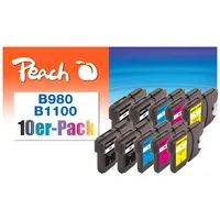 Peach 10er-Pack Tintenpatronen, kompatibel zu Brother LC-1100