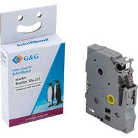 G&G Schriftband »RB-BR TZ211 BK/WT ersetzt Brother TZe-211