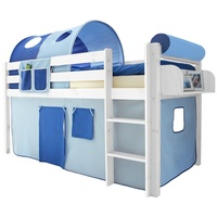 TICAA Hochbett "Malte" Kiefer Weiß Classic