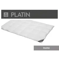 SPESSARTTRAUM Daunendecke Platin warm Winterdecke (Größe: 200x200 cm
